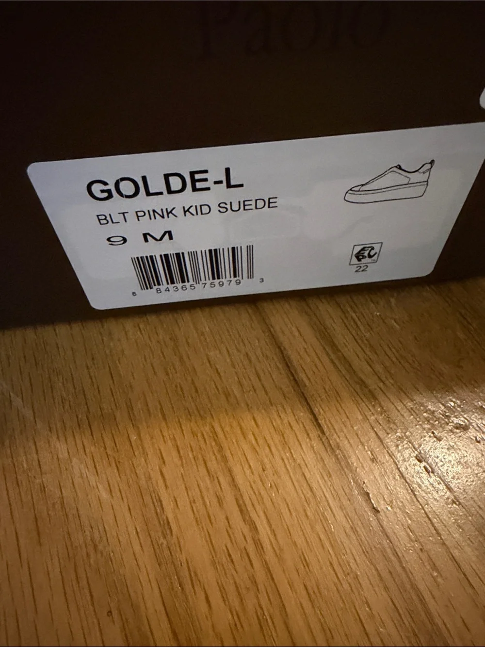 Paolo Goldie pallet pink kid suede Women’s Platform Sneaker 9M